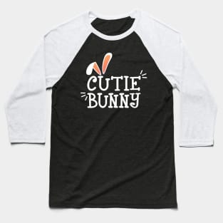 Simple Cutie Bunny Easter Typography Baseball T-Shirt